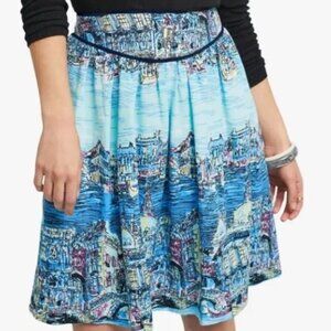 ANTHROPOLOGIE 36 of 52 Conversations Colloquial Venice A-line Full Skirt NWT
